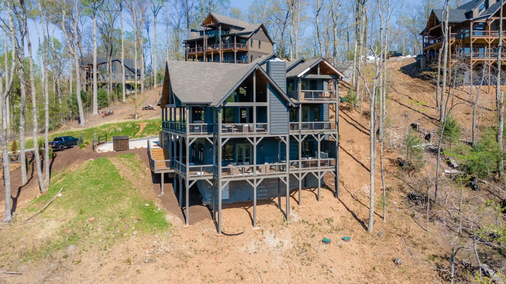 בלו רידג' Mountain Air - Luxury Mountain View Cabin מראה חיצוני תמונה