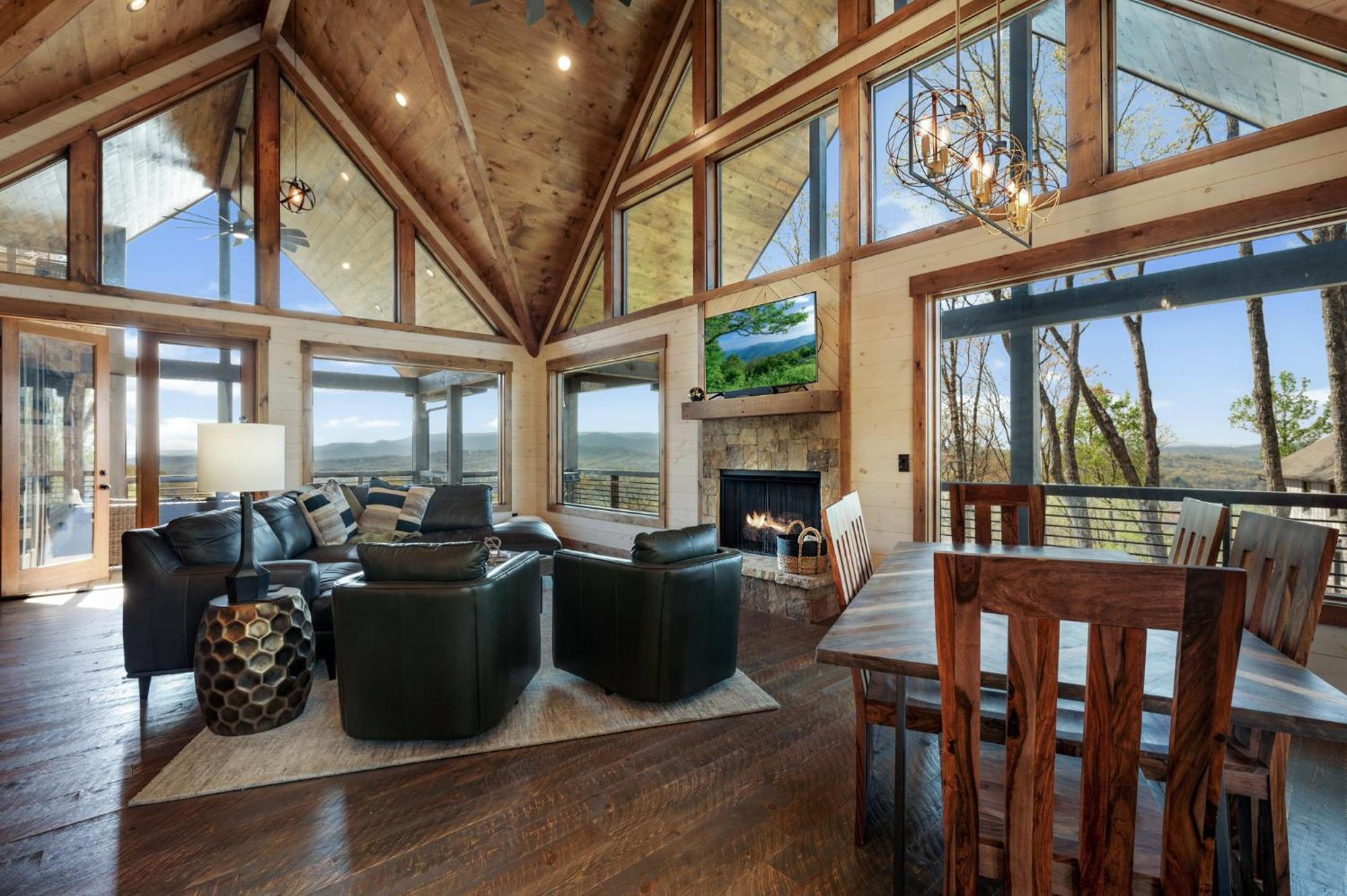 בלו רידג' Mountain Air - Luxury Mountain View Cabin מראה חיצוני תמונה