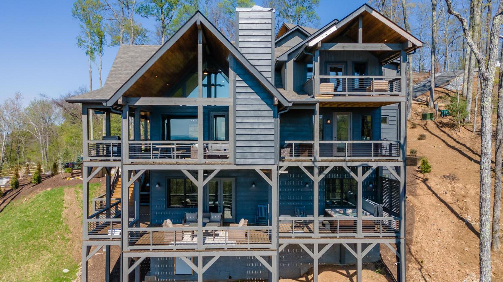 בלו רידג' Mountain Air - Luxury Mountain View Cabin מראה חיצוני תמונה
